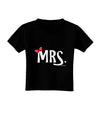 Matching Mr and Mrs Design - Mrs Bow Toddler T-Shirt Dark by TooLoud-Toddler T-Shirt-TooLoud-Black-2T-Davson Sales