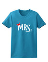 Matching Mr and Mrs Design - Mrs Bow Womens Dark T-Shirt by TooLoud-Womens T-Shirt-TooLoud-Turquoise-X-Small-Davson Sales