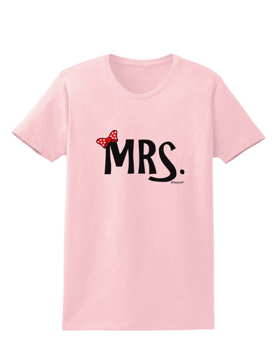 Matching Mr and Mrs Design - Mrs Bow Womens T-Shirt by TooLoud-Womens T-Shirt-TooLoud-PalePink-X-Small-Davson Sales