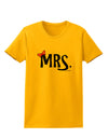 Matching Mr and Mrs Design - Mrs Bow Womens T-Shirt by TooLoud-Womens T-Shirt-TooLoud-Gold-X-Small-Davson Sales