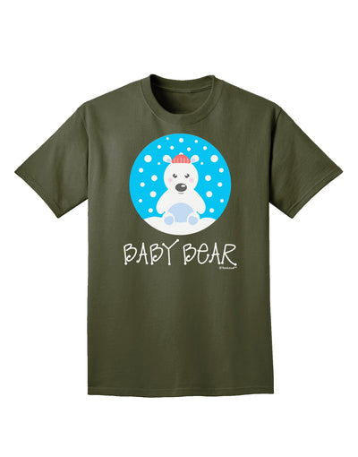 Matching Polar Bear Family - Baby Bear Adult Dark T-Shirt by TooLoud-Mens T-Shirt-TooLoud-Military-Green-Small-Davson Sales