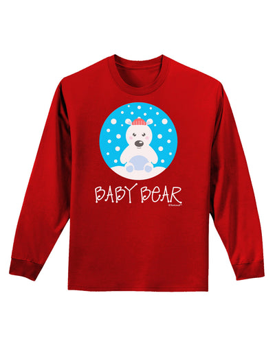 Matching Polar Bear Family - Baby Bear Adult Long Sleeve Dark T-Shirt by TooLoud-TooLoud-Red-Small-Davson Sales