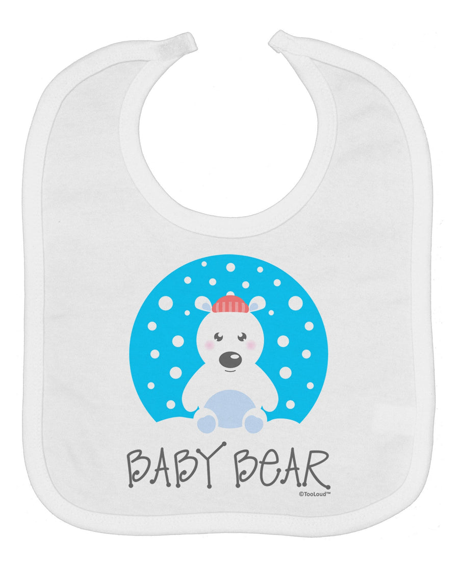 Matching Polar Bear Family - Baby Bear Baby Bib by TooLoud