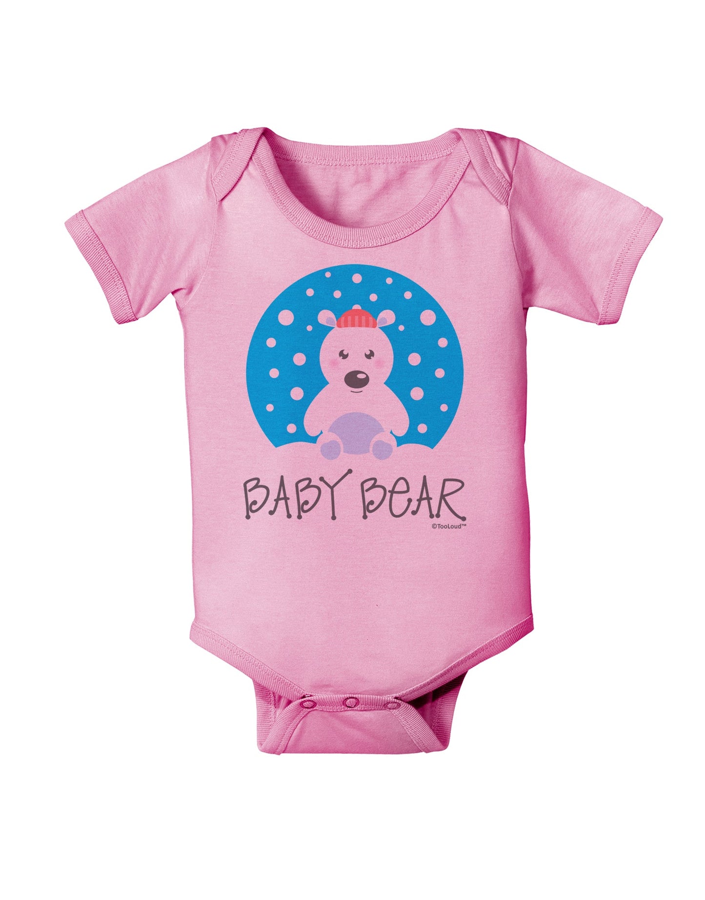 Matching Polar Bear Family - Baby Bear Baby Romper Bodysuit by TooLoud-Baby Romper-TooLoud-Light-Pink-06-Months-Davson Sales