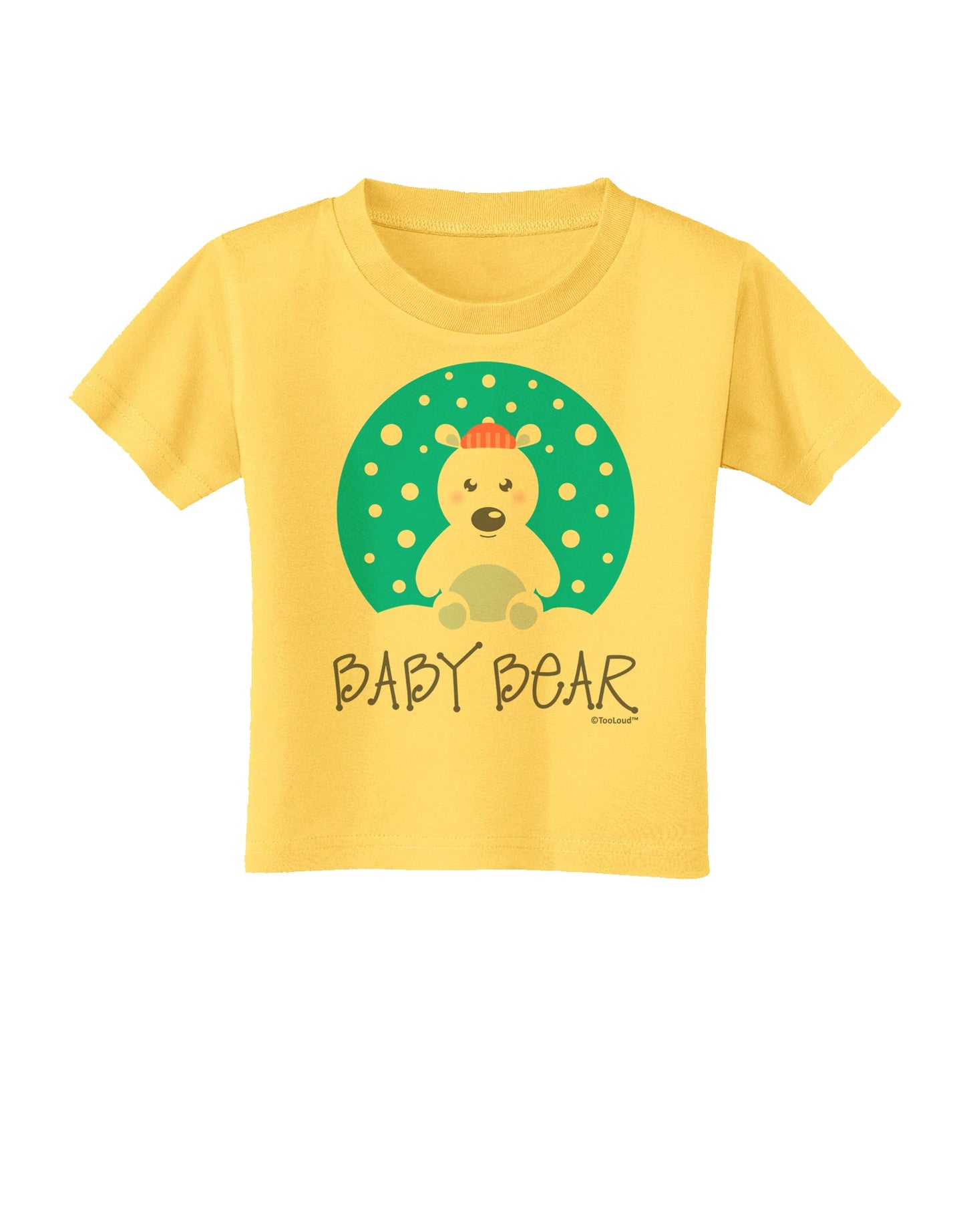 Matching Polar Bear Family - Baby Bear Toddler T-Shirt by TooLoud-Toddler T-Shirt-TooLoud-Yellow-2T-Davson Sales