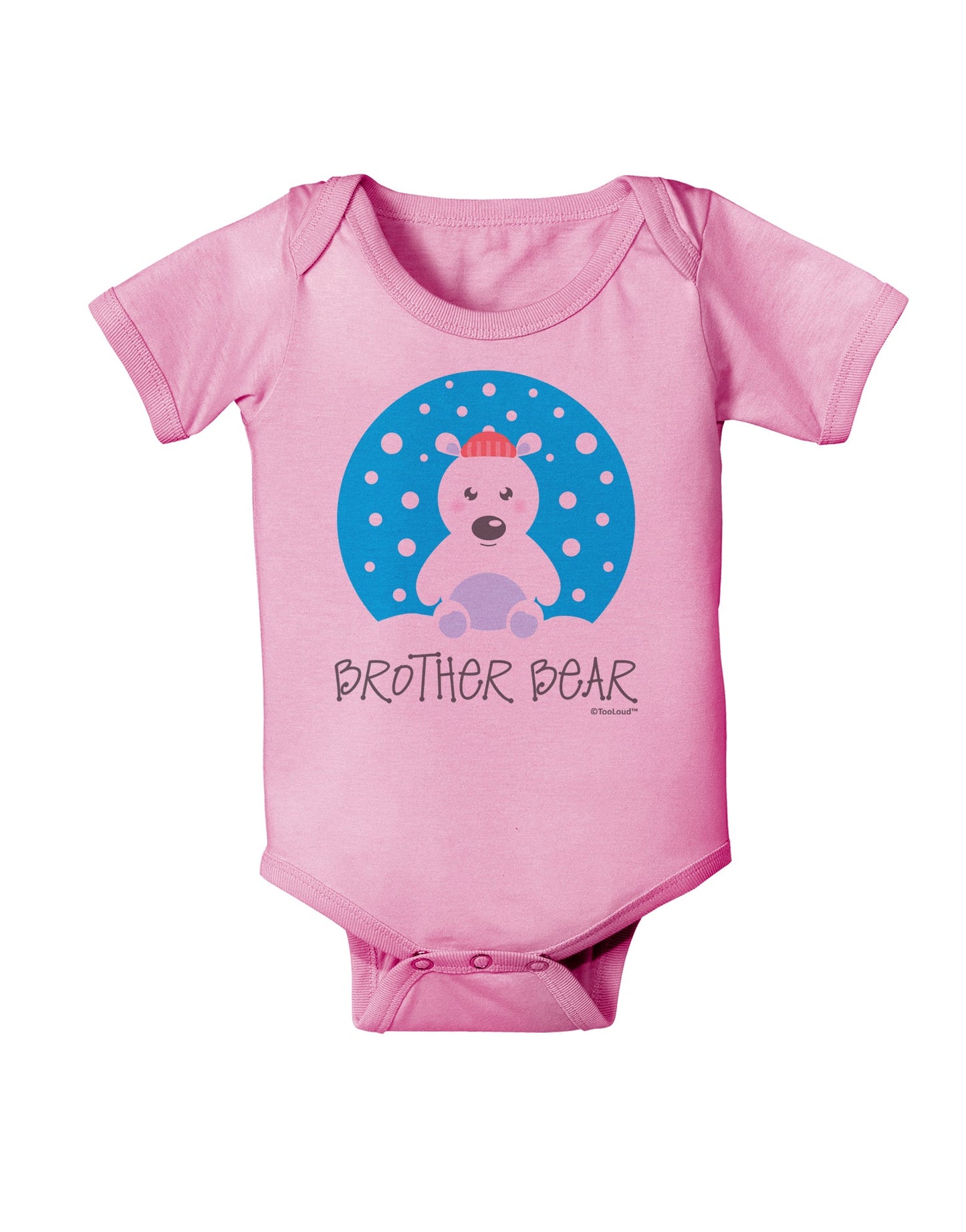 Matching Polar Bear Family - Brother Bear Baby Romper Bodysuit by TooLoud-Baby Romper-TooLoud-Light-Pink-06-Months-Davson Sales