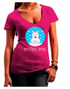 Matching Polar Bear Family - Brother Bear Juniors V-Neck Dark T-Shirt by TooLoud-Womens V-Neck T-Shirts-TooLoud-Hot-Pink-Juniors Fitted Small-Davson Sales