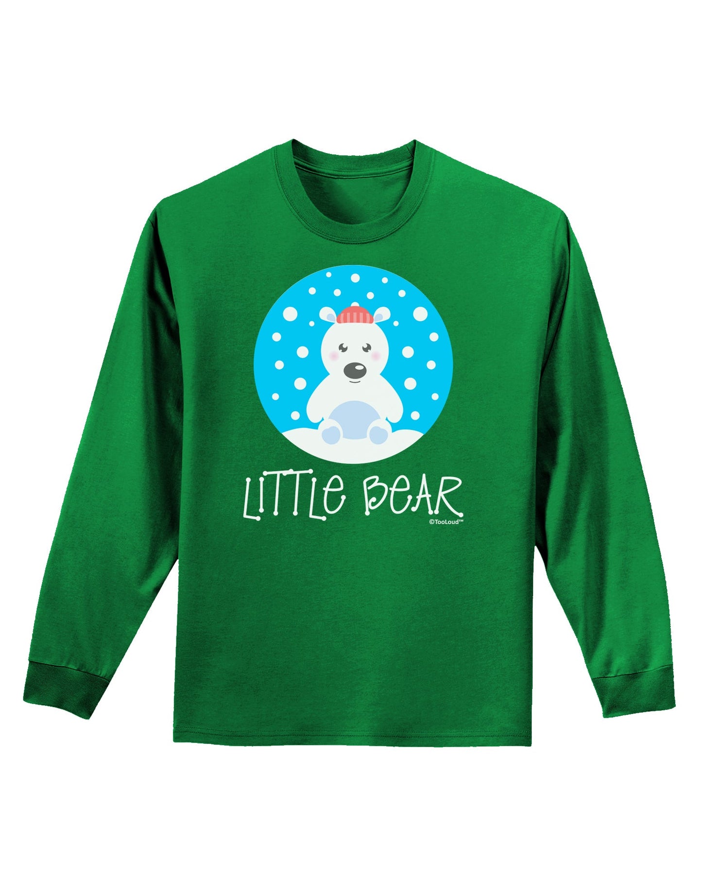 Matching Polar Bear Family - Little Bear Adult Long Sleeve Dark T-Shirt by TooLoud-TooLoud-Kelly-Green-Small-Davson Sales