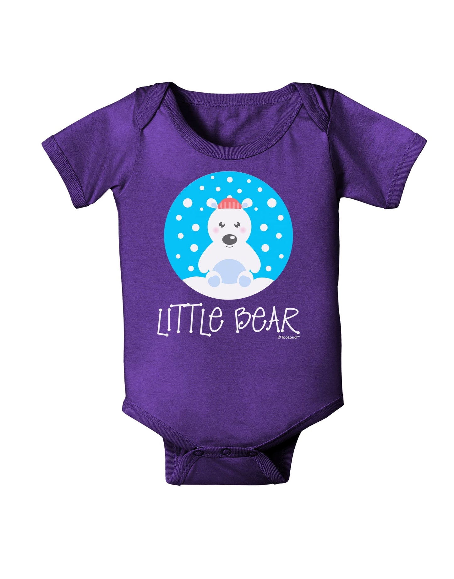Matching Polar Bear Family - Little Bear Baby Romper Bodysuit Dark by TooLoud-Baby Romper-TooLoud-Purple-06-Months-Davson Sales