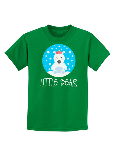 Matching Polar Bear Family - Little Bear Childrens Dark T-Shirt by TooLoud-Childrens T-Shirt-TooLoud-Kelly-Green-X-Small-Davson Sales