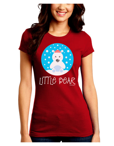 Matching Polar Bear Family - Little Bear Juniors Crew Dark T-Shirt by TooLoud-T-Shirts Juniors Tops-TooLoud-Red-Juniors Fitted Small-Davson Sales