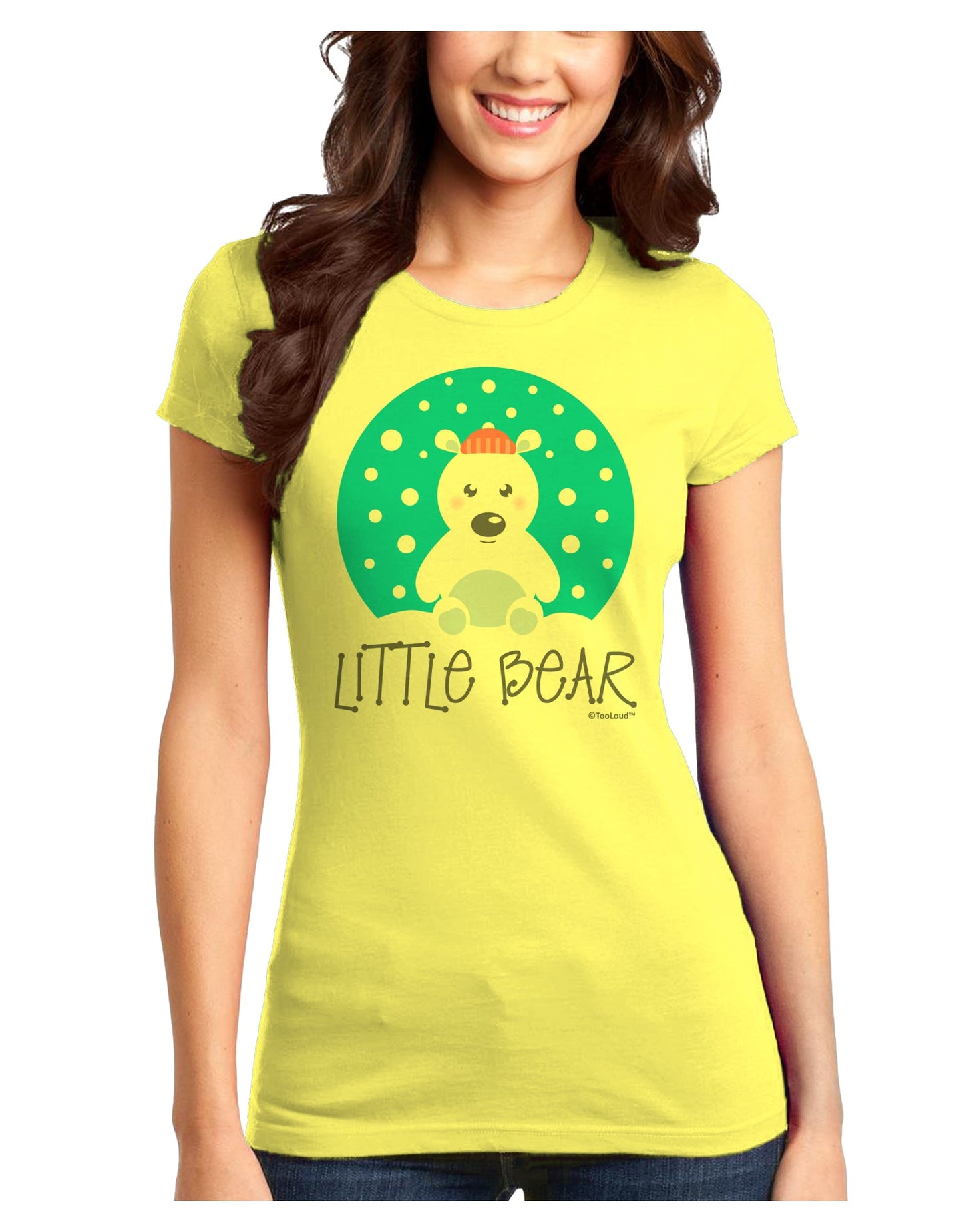 Matching Polar Bear Family - Little Bear Juniors T-Shirt by TooLoud-Womens Juniors T-Shirt-TooLoud-Yellow-Juniors Fitted X-Small-Davson Sales