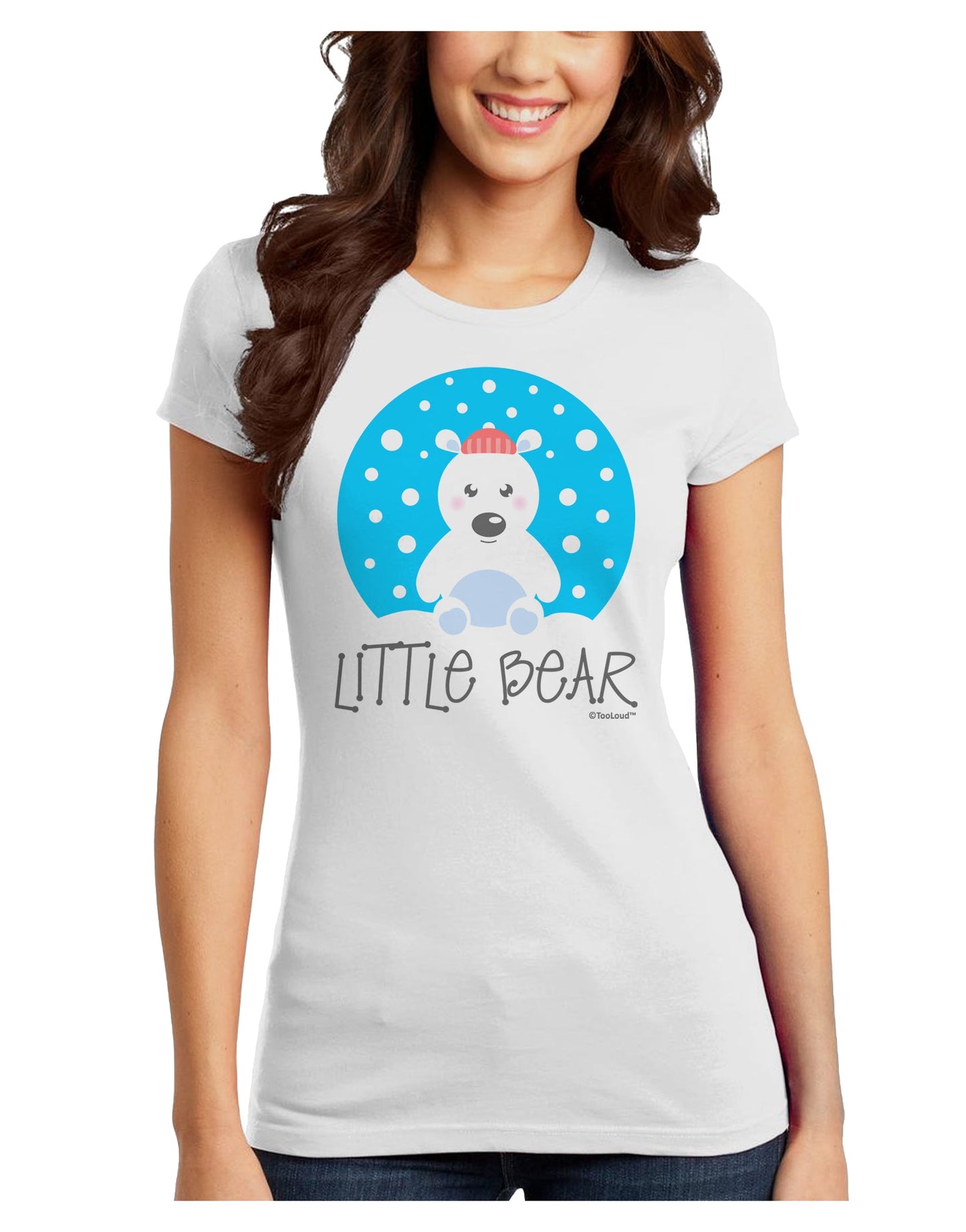 Matching Polar Bear Family - Little Bear Juniors T-Shirt by TooLoud-Womens Juniors T-Shirt-TooLoud-White-Juniors Fitted X-Small-Davson Sales