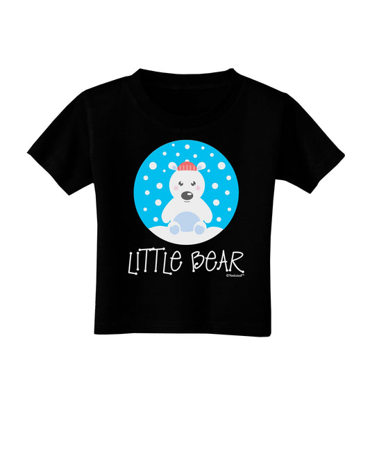 Matching Polar Bear Family - Little Bear Toddler T-Shirt Dark by TooLoud-Toddler T-Shirt-TooLoud-Black-2T-Davson Sales