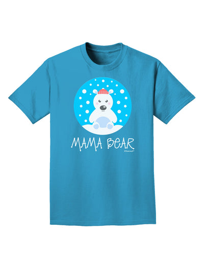 Matching Polar Bear Family - Mama Bear Adult Dark T-Shirt by TooLoud-Mens T-Shirt-TooLoud-Turquoise-Small-Davson Sales