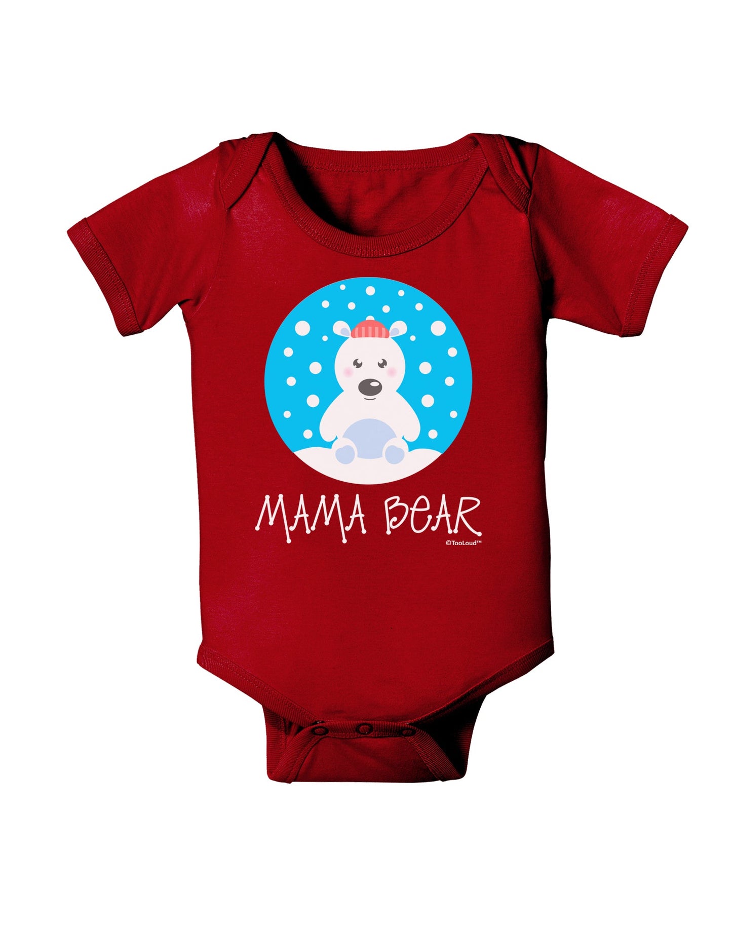 Matching Polar Bear Family - Mama Bear Baby Romper Bodysuit Dark by TooLoud-Baby Romper-TooLoud-Red-06-Months-Davson Sales