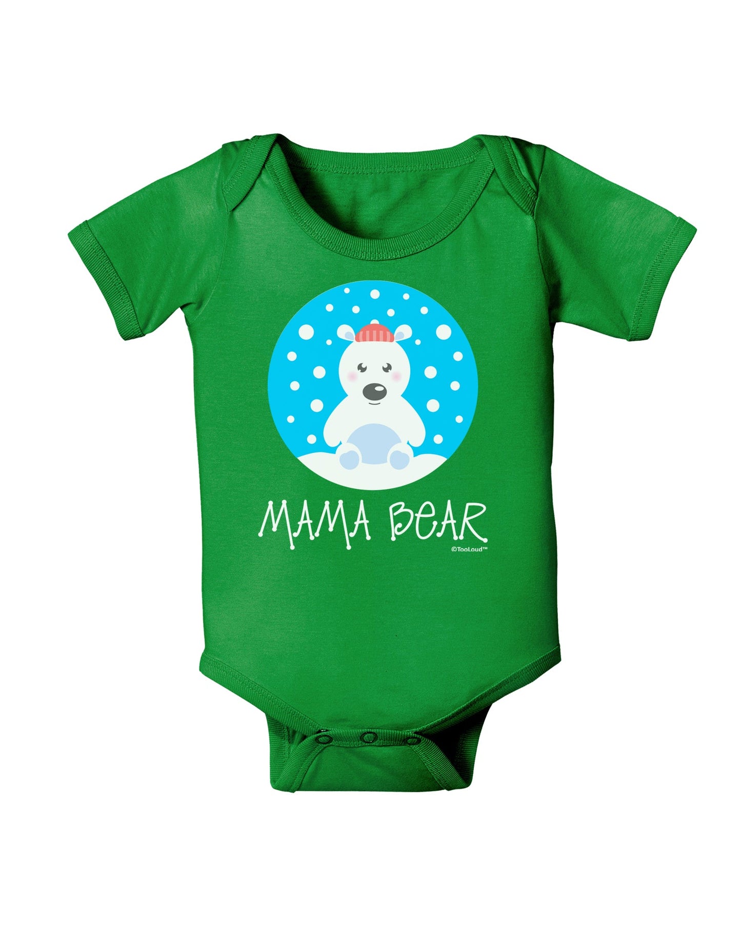 Matching Polar Bear Family - Mama Bear Baby Romper Bodysuit Dark by TooLoud-Baby Romper-TooLoud-Clover-Green-06-Months-Davson Sales