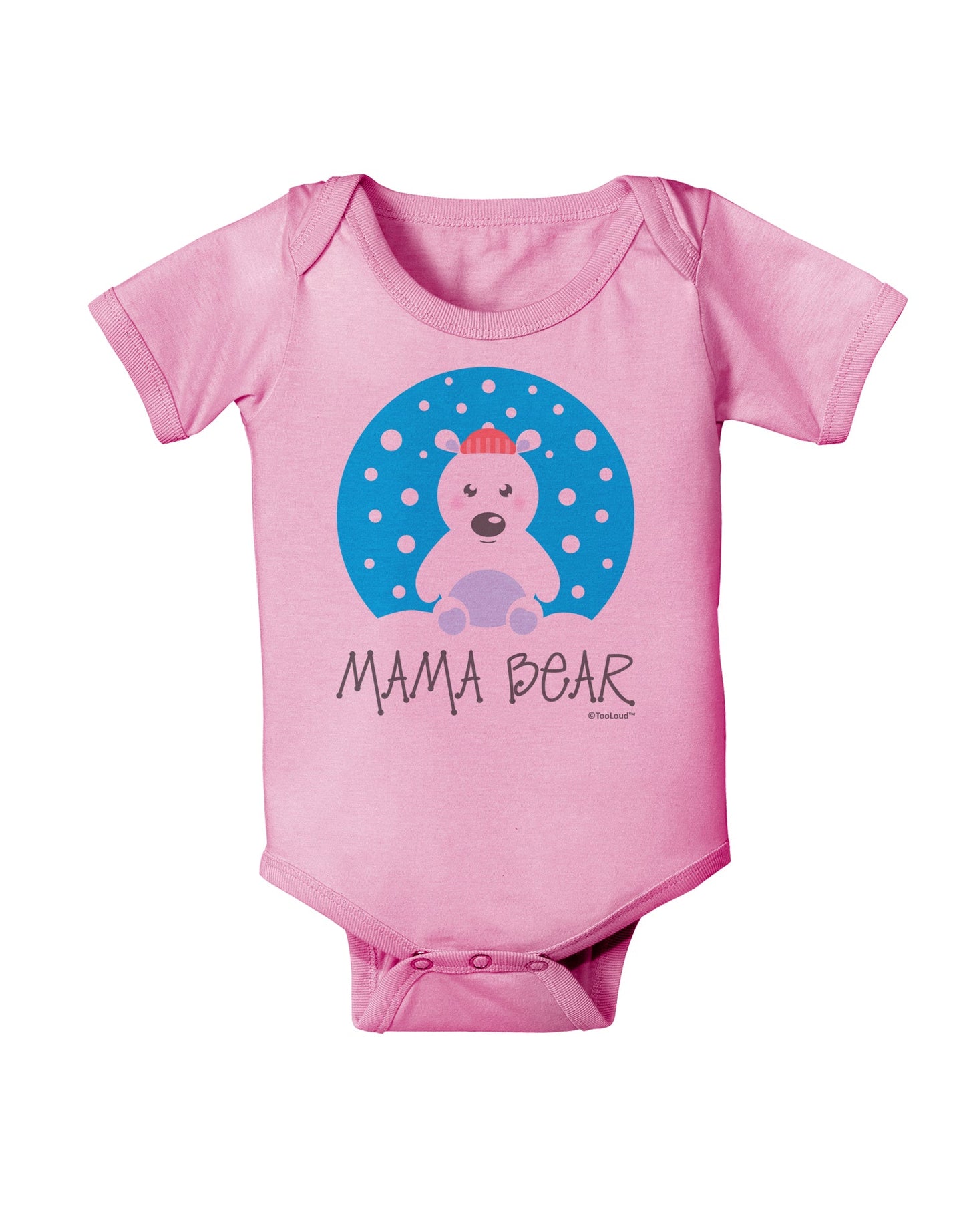 Matching Polar Bear Family - Mama Bear Baby Romper Bodysuit by TooLoud-Baby Romper-TooLoud-Light-Pink-06-Months-Davson Sales