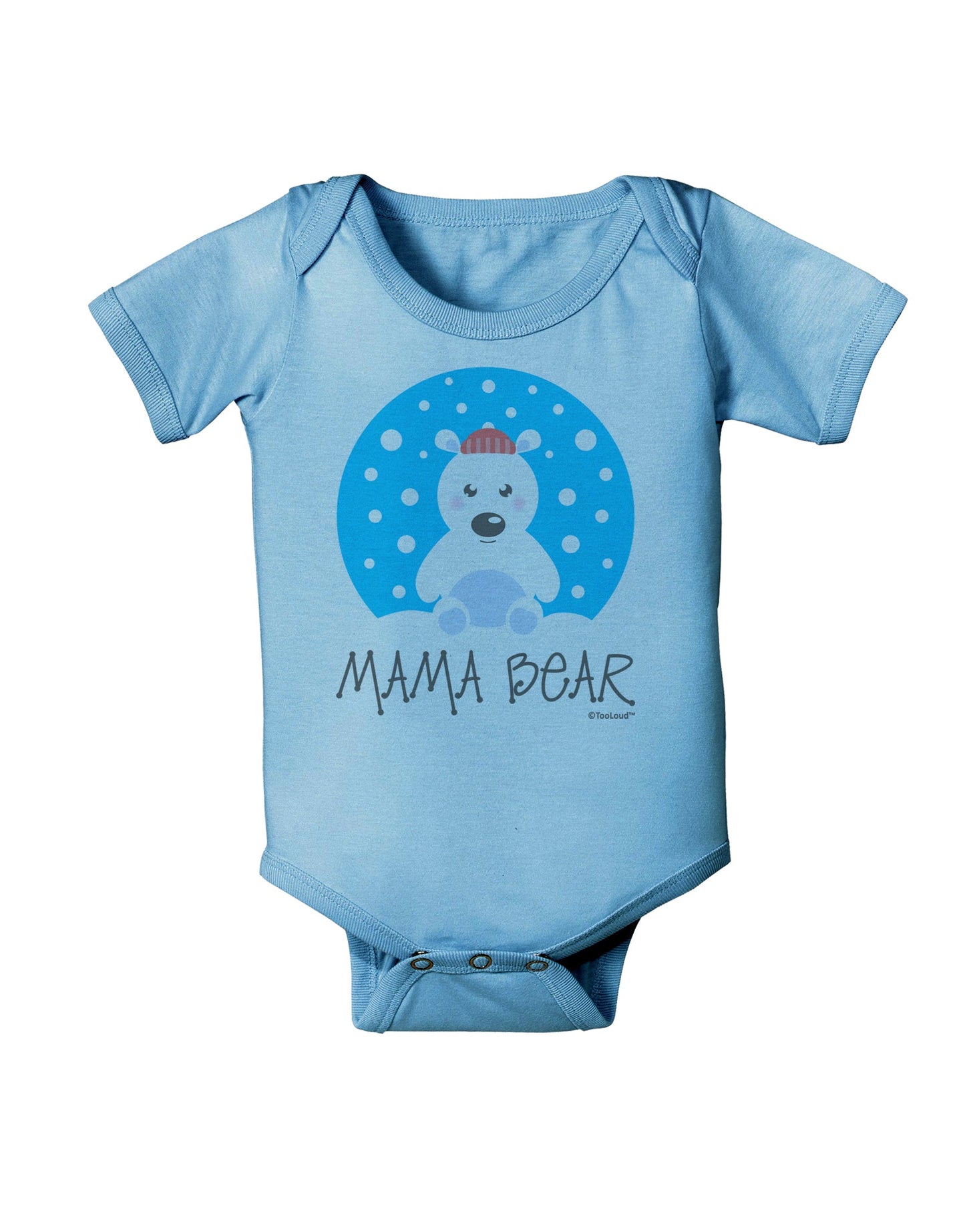 Matching Polar Bear Family - Mama Bear Baby Romper Bodysuit by TooLoud-Baby Romper-TooLoud-Light-Blue-06-Months-Davson Sales