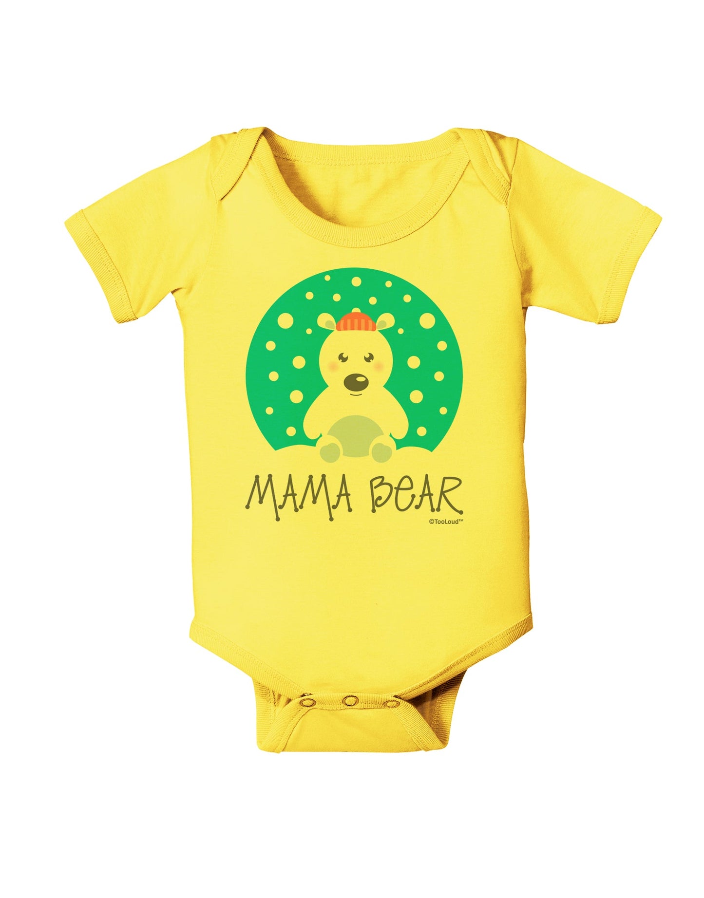 Matching Polar Bear Family - Mama Bear Baby Romper Bodysuit by TooLoud-Baby Romper-TooLoud-Yellow-06-Months-Davson Sales