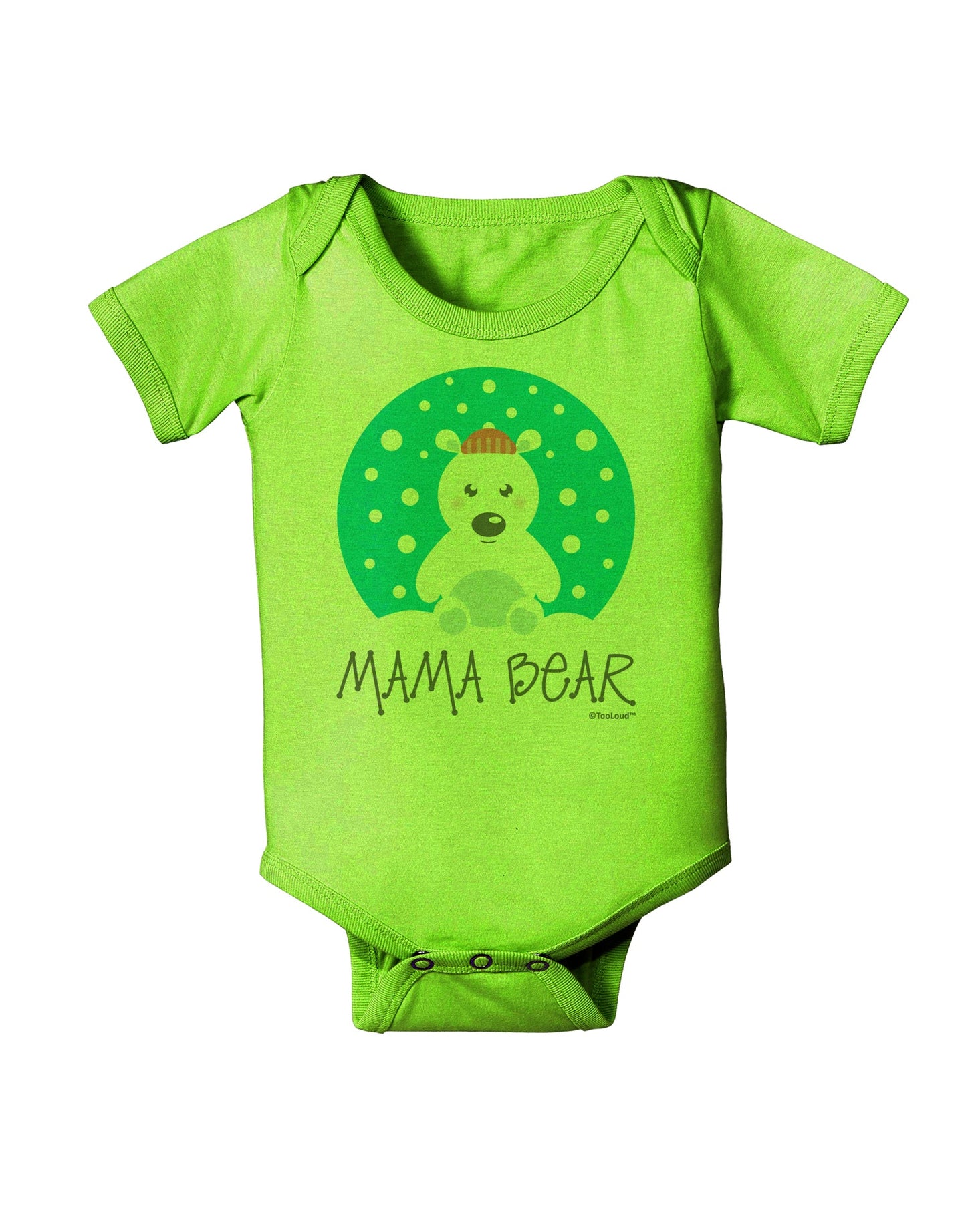 Matching Polar Bear Family - Mama Bear Baby Romper Bodysuit by TooLoud-Baby Romper-TooLoud-Lime-Green-06-Months-Davson Sales