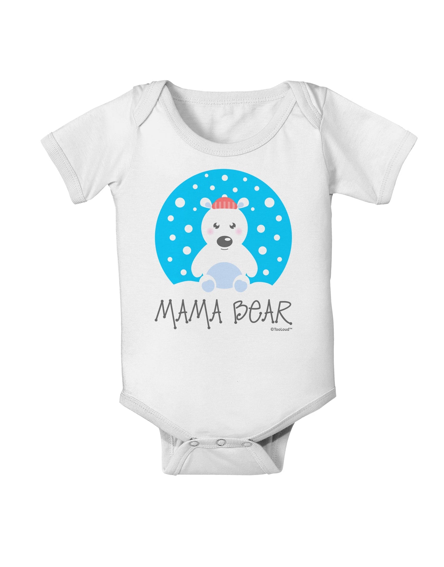 Matching Polar Bear Family - Mama Bear Baby Romper Bodysuit by TooLoud-Baby Romper-TooLoud-White-06-Months-Davson Sales