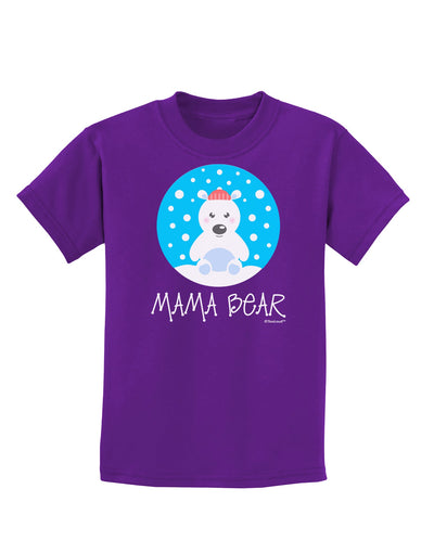 Matching Polar Bear Family - Mama Bear Childrens Dark T-Shirt by TooLoud-Childrens T-Shirt-TooLoud-Purple-X-Small-Davson Sales