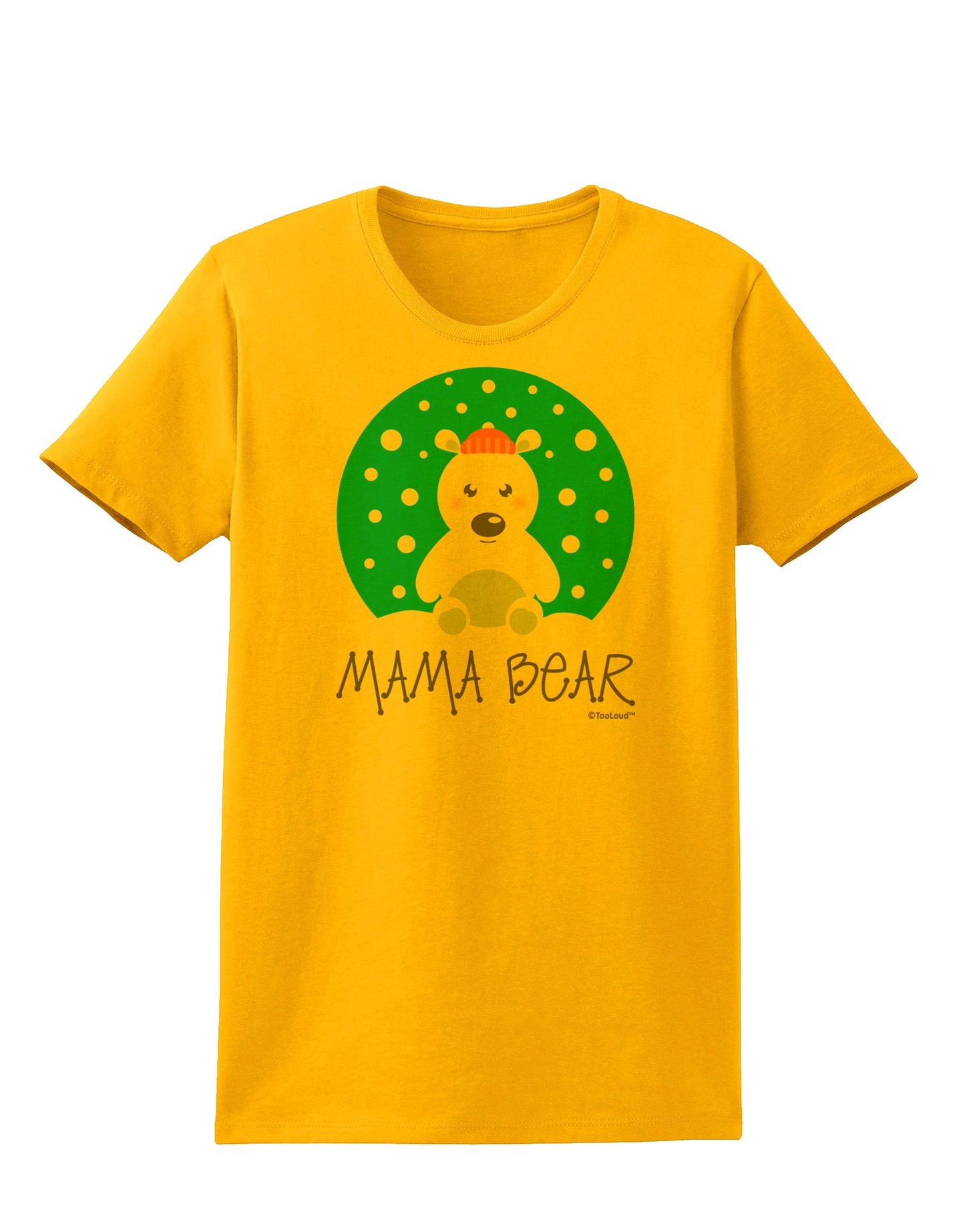 Matching Polar Bear Family - Mama Bear Womens T-Shirt by TooLoud-Womens T-Shirt-TooLoud-Gold-X-Small-Davson Sales