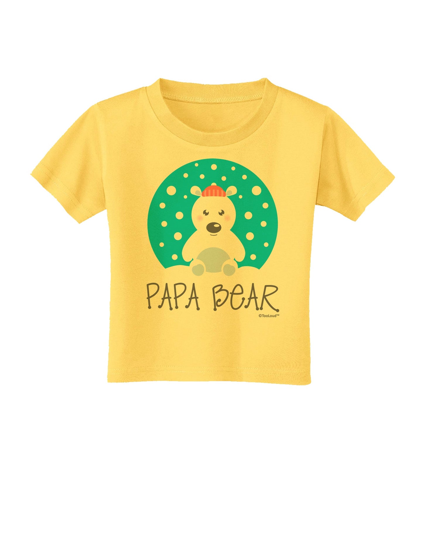 Matching Polar Bear Family - Papa Bear Toddler T-Shirt by TooLoud-Toddler T-Shirt-TooLoud-Yellow-2T-Davson Sales