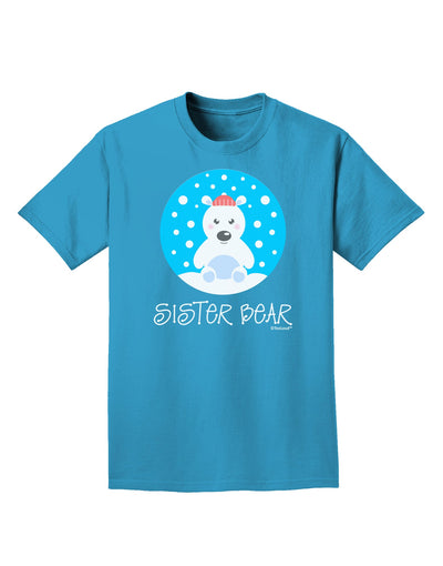 Matching Polar Bear Family - Sister Bear Adult Dark T-Shirt by TooLoud-Mens T-Shirt-TooLoud-Turquoise-Small-Davson Sales