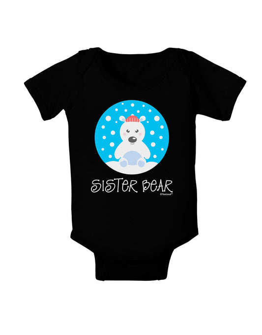 Matching Polar Bear Family - Sister Bear Baby Romper Bodysuit Dark by TooLoud-Baby Romper-TooLoud-Black-06-Months-Davson Sales