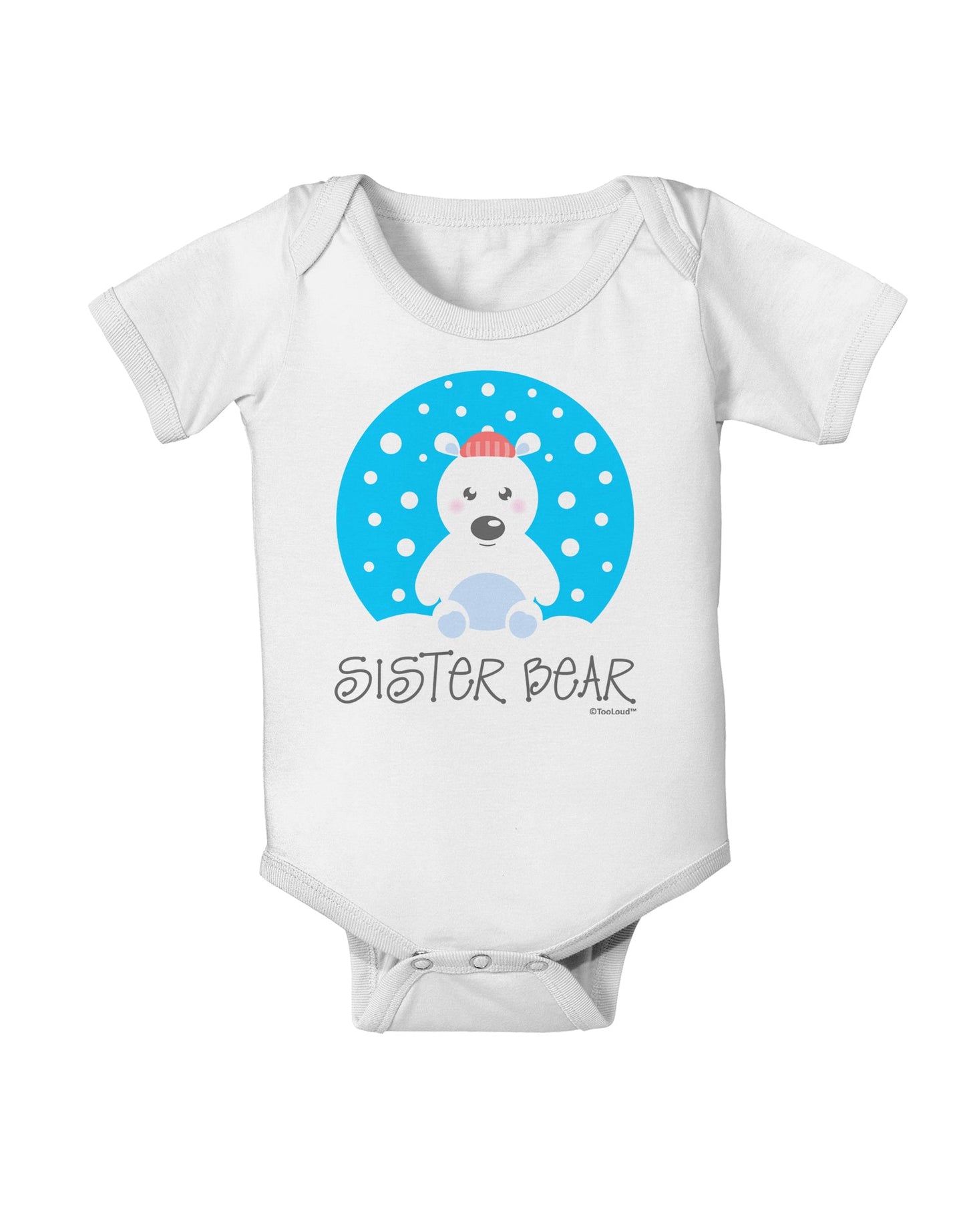 Matching Polar Bear Family - Sister Bear Baby Romper Bodysuit by TooLoud-Baby Romper-TooLoud-White-06-Months-Davson Sales