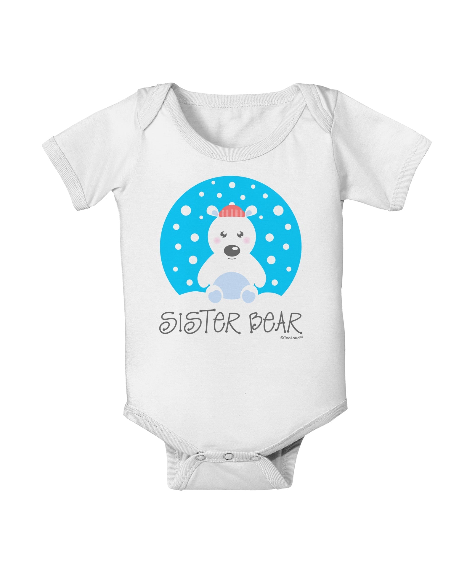 Matching Polar Bear Family - Sister Bear Baby Romper Bodysuit by TooLoud-Baby Romper-TooLoud-White-06-Months-Davson Sales