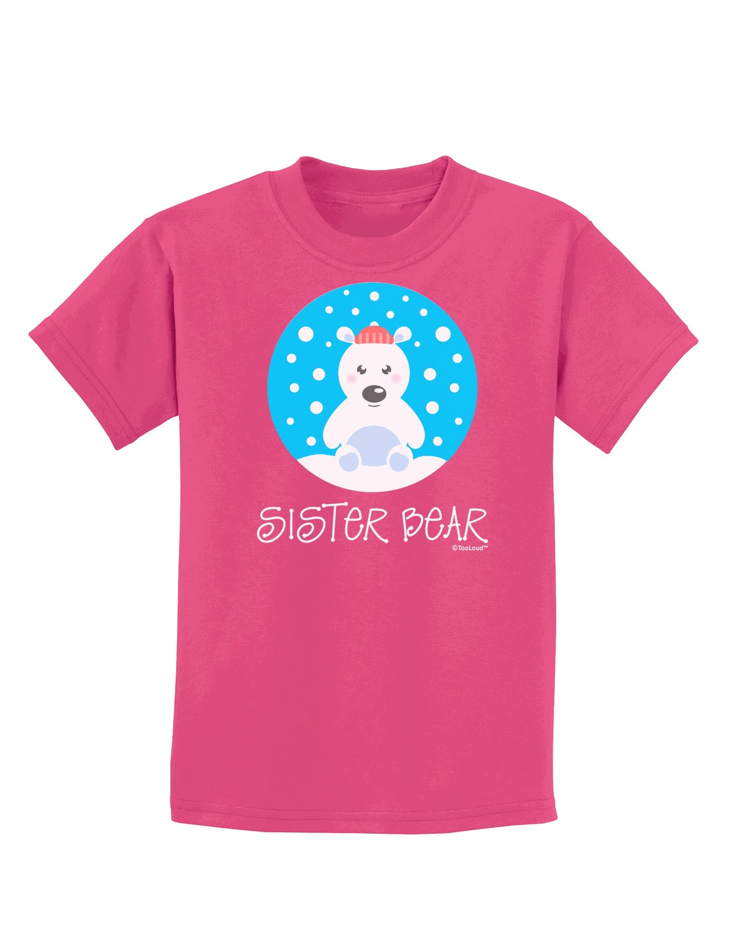 Matching Polar Bear Family - Sister Bear Childrens Dark T-Shirt by TooLoud-Childrens T-Shirt-TooLoud-Sangria-X-Small-Davson Sales