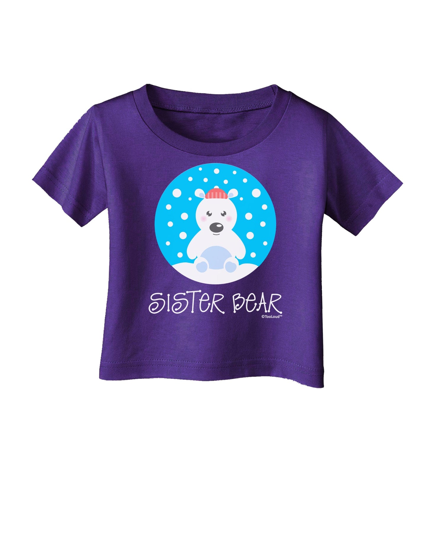 Matching Polar Bear Family - Sister Bear Infant T-Shirt Dark by TooLoud-Infant T-Shirt-TooLoud-Purple-06-Months-Davson Sales