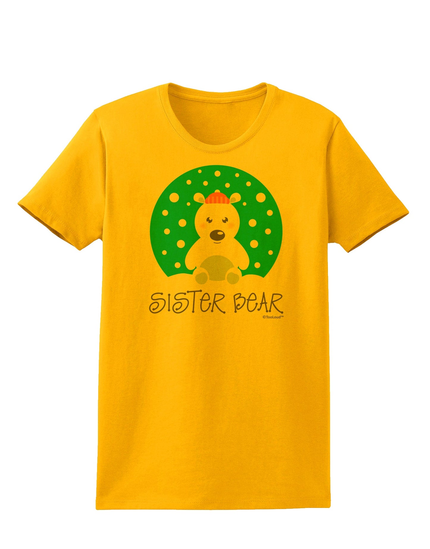 Matching Polar Bear Family - Sister Bear Womens T-Shirt by TooLoud-Womens T-Shirt-TooLoud-Gold-X-Small-Davson Sales