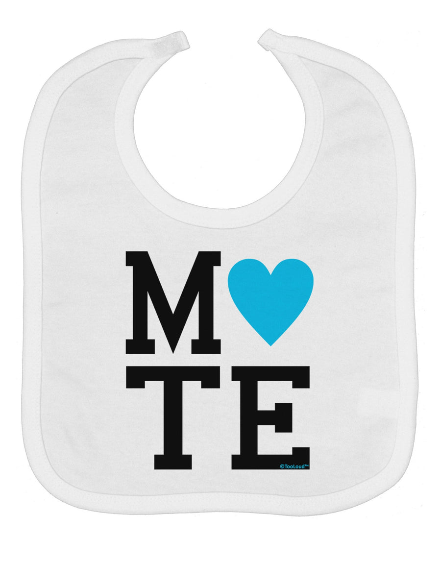 Matching Soulmate Design - Mate - Blue Baby Bib by TooLoud