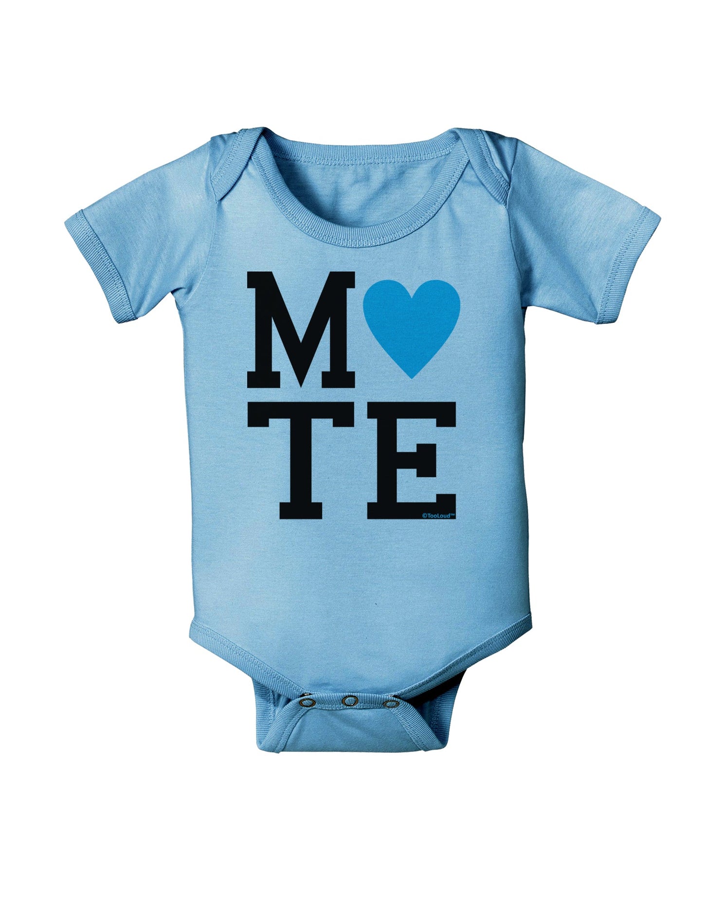 Matching Soulmate Design - Mate - Blue Baby Romper Bodysuit by TooLoud-Baby Romper-TooLoud-Light-Blue-06-Months-Davson Sales