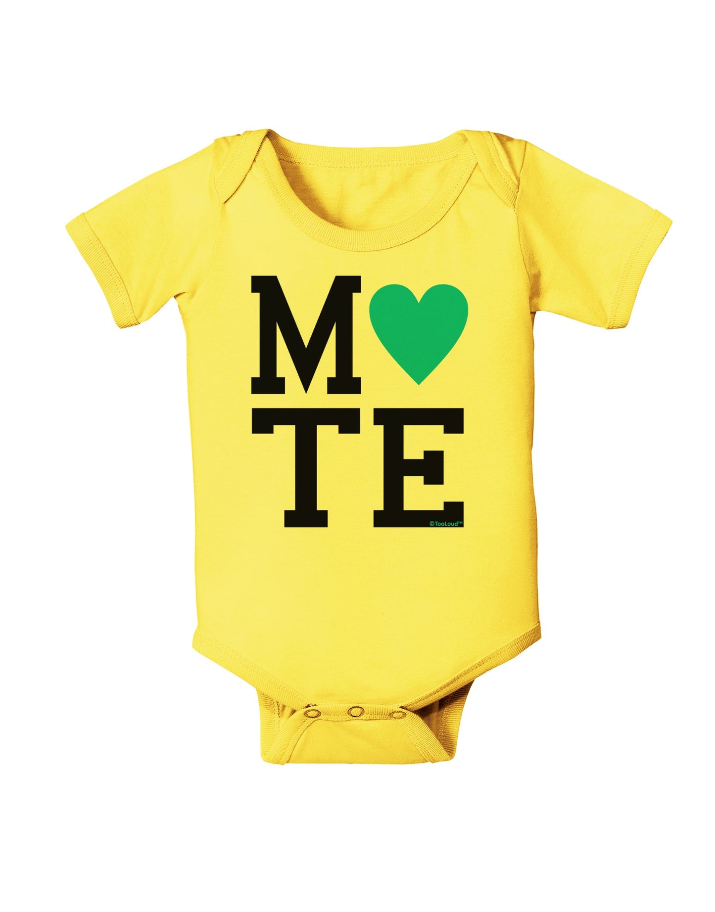 Matching Soulmate Design - Mate - Blue Baby Romper Bodysuit by TooLoud-Baby Romper-TooLoud-Yellow-06-Months-Davson Sales
