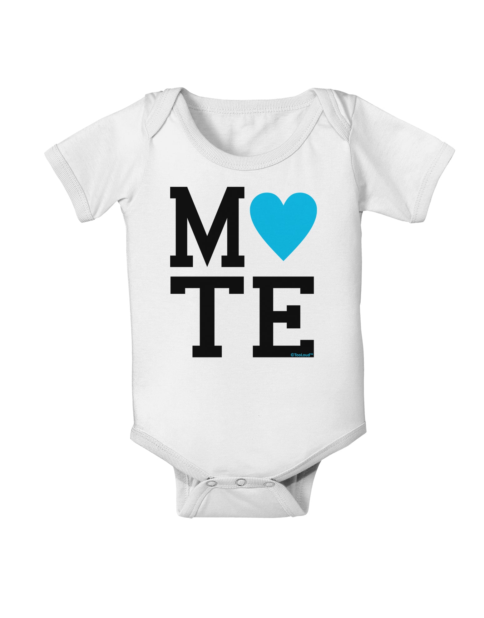 Matching Soulmate Design - Mate - Blue Baby Romper Bodysuit by TooLoud-Baby Romper-TooLoud-White-06-Months-Davson Sales