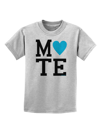 Matching Soulmate Design - Mate - Blue Childrens T-Shirt by TooLoud-Childrens T-Shirt-TooLoud-AshGray-X-Small-Davson Sales