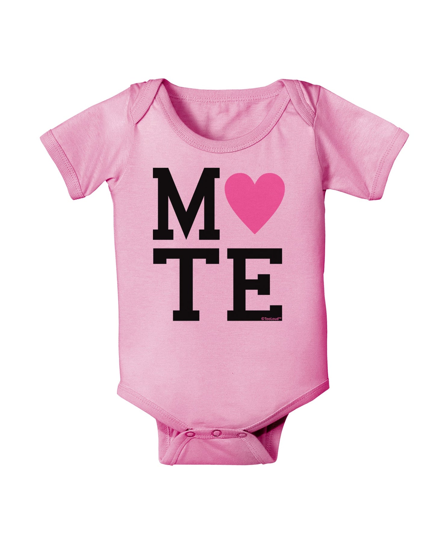 Matching Soulmate Design - Mate - Pink Baby Romper Bodysuit by TooLoud-Baby Romper-TooLoud-Light-Pink-06-Months-Davson Sales