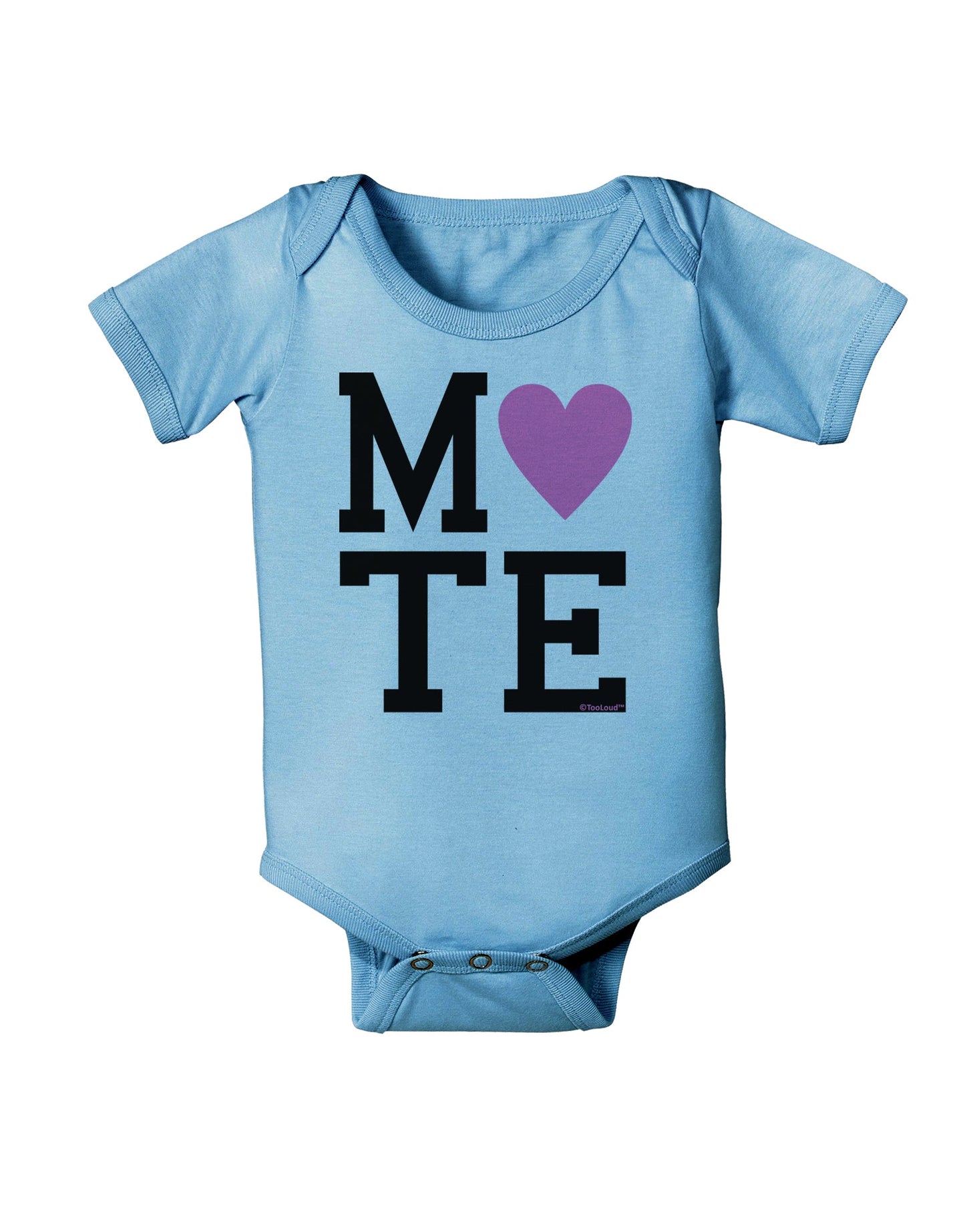 Matching Soulmate Design - Mate - Pink Baby Romper Bodysuit by TooLoud-Baby Romper-TooLoud-Light-Blue-06-Months-Davson Sales