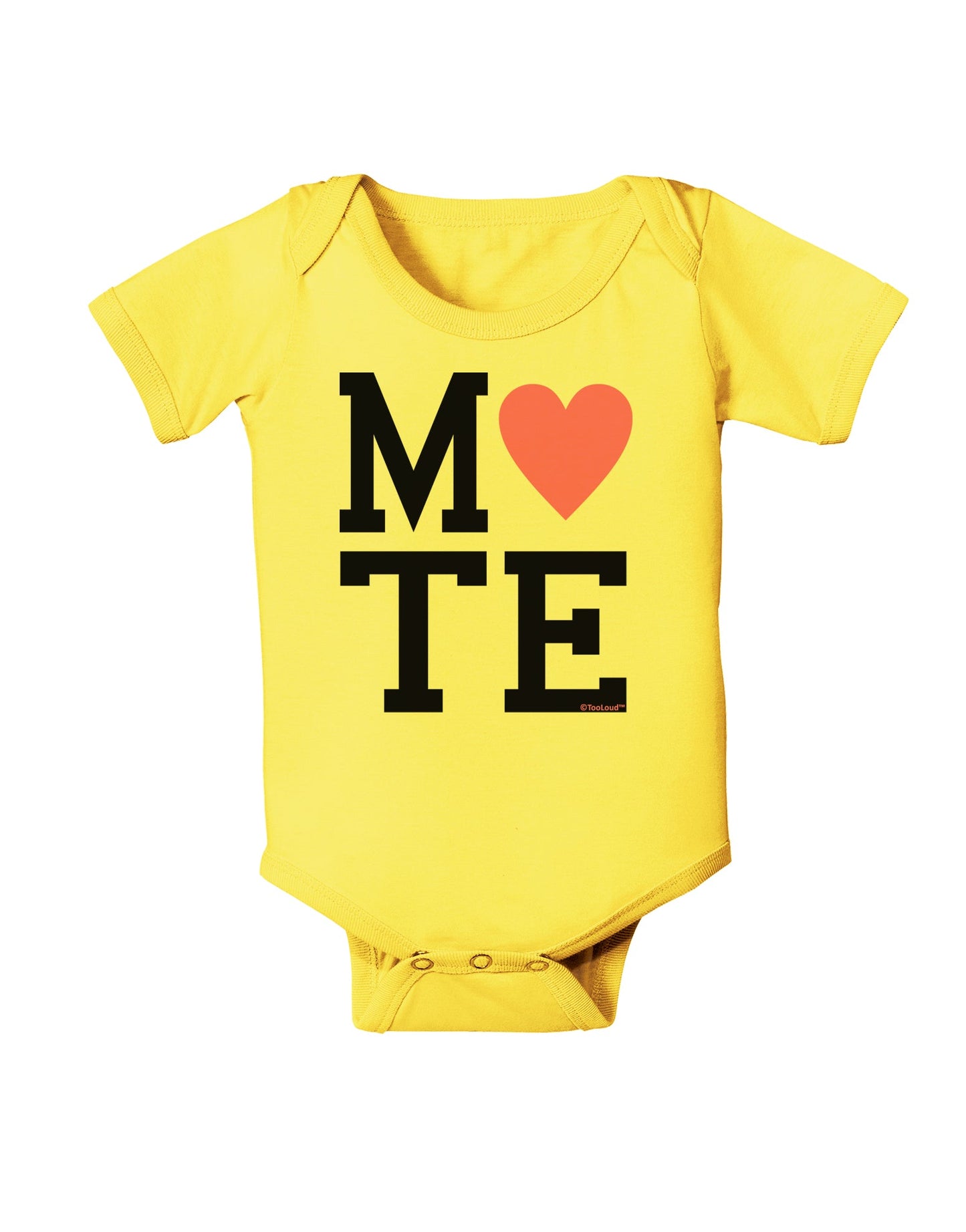 Matching Soulmate Design - Mate - Pink Baby Romper Bodysuit by TooLoud-Baby Romper-TooLoud-Yellow-06-Months-Davson Sales