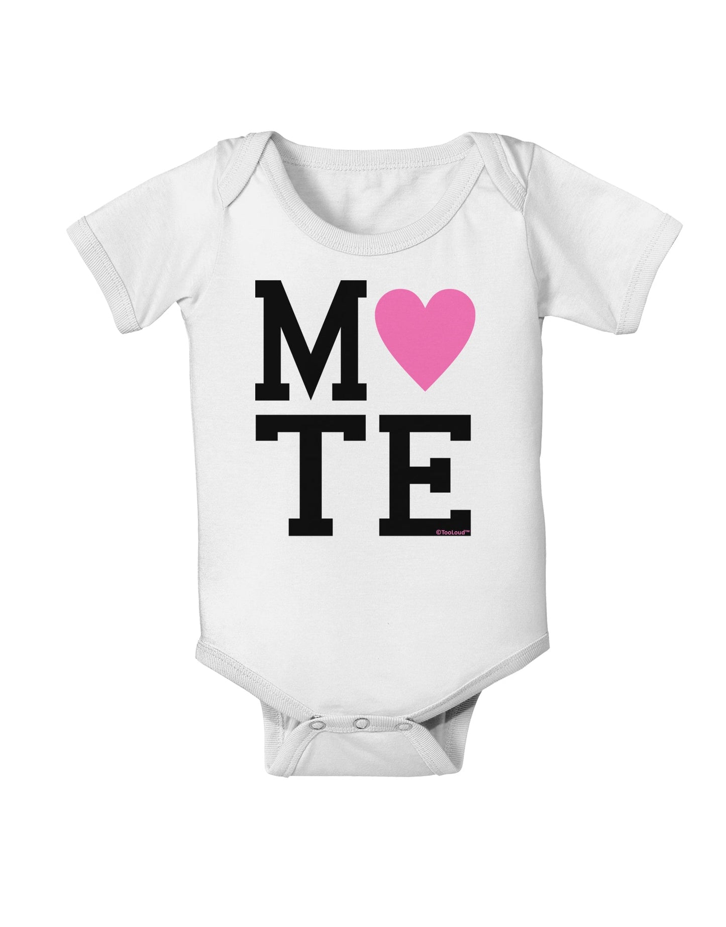Matching Soulmate Design - Mate - Pink Baby Romper Bodysuit by TooLoud-Baby Romper-TooLoud-White-06-Months-Davson Sales