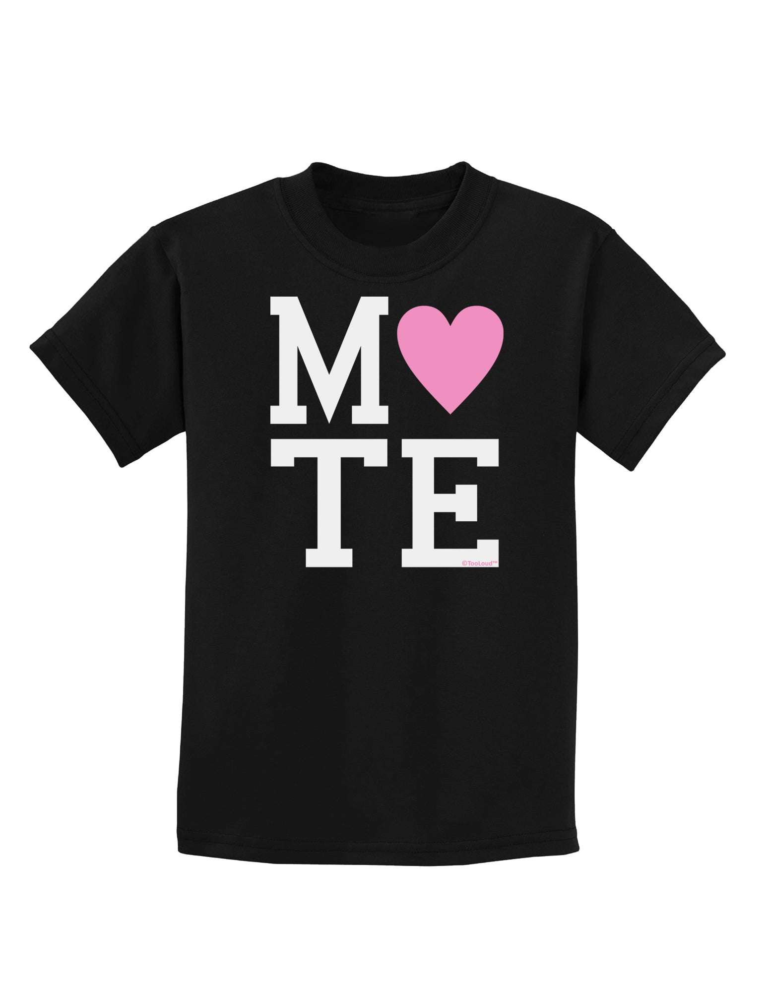 Matching Soulmate Design - Mate - Pink Childrens Dark T-Shirt by TooLoud-Childrens T-Shirt-TooLoud-Black-X-Small-Davson Sales