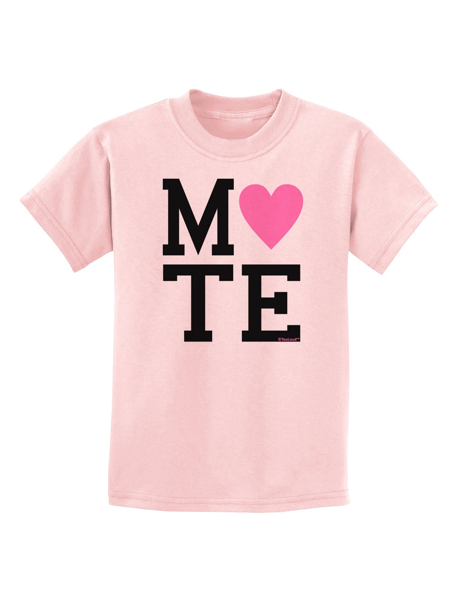 Matching Soulmate Design - Mate - Pink Childrens T-Shirt by TooLoud-Childrens T-Shirt-TooLoud-White-X-Small-Davson Sales