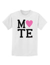 Matching Soulmate Design - Mate - Pink Childrens T-Shirt by TooLoud-Childrens T-Shirt-TooLoud-White-X-Small-Davson Sales