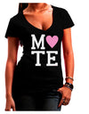 Matching Soulmate Design - Mate - Pink Juniors V-Neck Dark T-Shirt by TooLoud-Womens V-Neck T-Shirts-TooLoud-Black-Juniors Fitted Small-Davson Sales