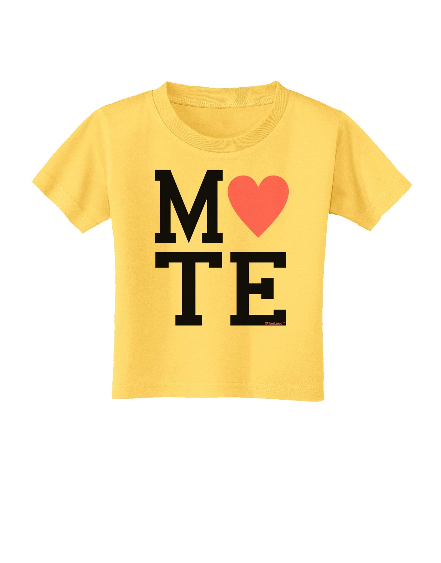 Matching Soulmate Design - Mate - Pink Toddler T-Shirt by TooLoud-Toddler T-Shirt-TooLoud-Yellow-2T-Davson Sales